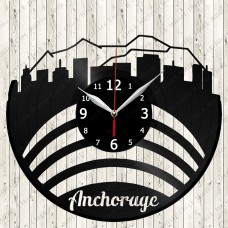 Anchorage City Record Vinyl Clock 