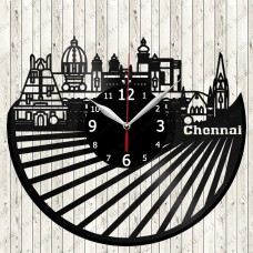 Chennai  City Vinyl Clock 