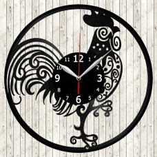 Cock Vinyl Clock 