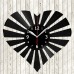 Vinyl Record Clock Heart