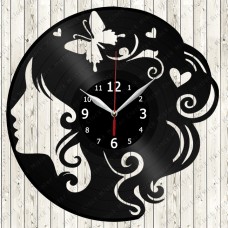 Vinyl Record Clock Girl