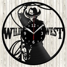 Wild West Vinyl Record Clock 