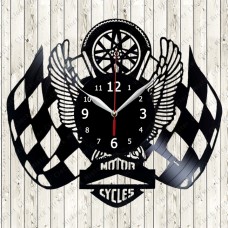 Vinyl Record Clock Motor Cycles