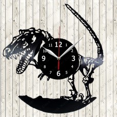 Vinyl Record Clock Dinosaurs