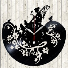 Vinyl Record Clock Fairy