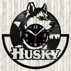 Husky Vinyl Record Clock 