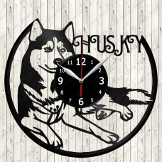 Husky Vinyl Clock 