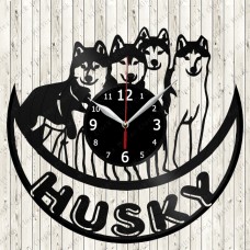 Husky Vinyl Clock 