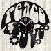 Peace and Love Vinyl Record Clock 