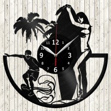 Surfing Vinyl Clock 