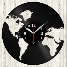 Earth Vinyl Record Clock 