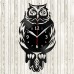 Owl Vinyl Clock 