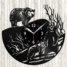 Bear Vinyl Record Clock 