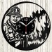 Fireman Vinyl Record Clock 