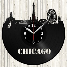 Chicago Vinyl Record Clock 