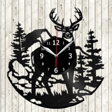 Vinyl Record Clock Deer