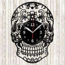 Skull Vinyl Clock