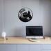 Wolf Vinyl Record Clock 