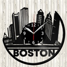 Boston Vinyl Record Clock 