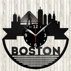 Boston Vinyl Record Clock 