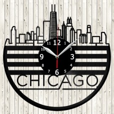 Chicago Vinyl Record Clock 