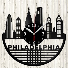 Philadelphia Vinyl Clock 