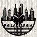 Philadelphia Vinyl Clock 