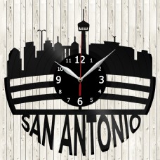 San Antonio Vinyl Record Clock 