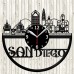 San Diego Vinyl Record Clock 