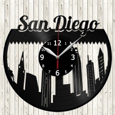 San Diego Vinyl Record Clock 