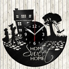 Vinyl Record Clock Home Sweet Home