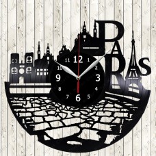 Vinyl Record Paris Clock 