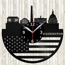 Washington Vinyl Record Clock 