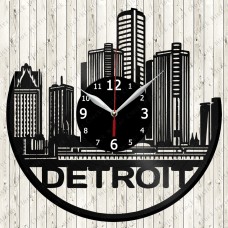 Detroit Vinyl Record Clock 