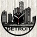 Detroit Vinyl Record Clock 