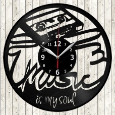 Vinyl Record Clock Music Is My Soul