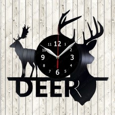 Vinyl Record Deer Clock 