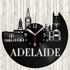 Adelaide City Skyline Vinyl Clock 