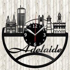 City Adelaide Skyline Vinyl Clock 