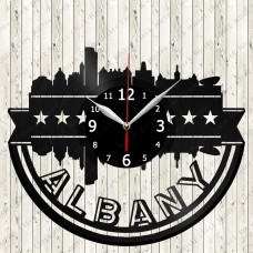 Albany City Vinyl Record Clock 