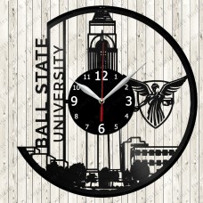 Ball State University Vinyl  Record  Clock 