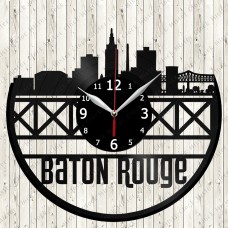 Baton Rouge City Vinyl  Record  Clock 