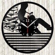 Book Lover Vinyl Record Clock 