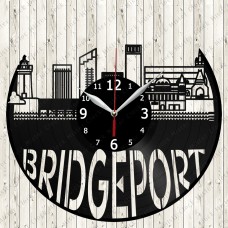 Bridgeport City Vinyl Clock 