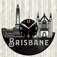 Brisbane City Vinyl  Record  Clock 