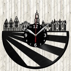 Bruges City Vinyl Clock 