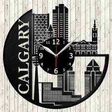 Calgary City Vinyl  Record  Clock 