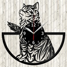 Cat Vinyl Clock 