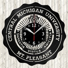 Central Michigan University Vinyl  Record  Clock 