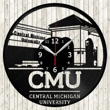 Central Michigan University Vinyl  Clock 